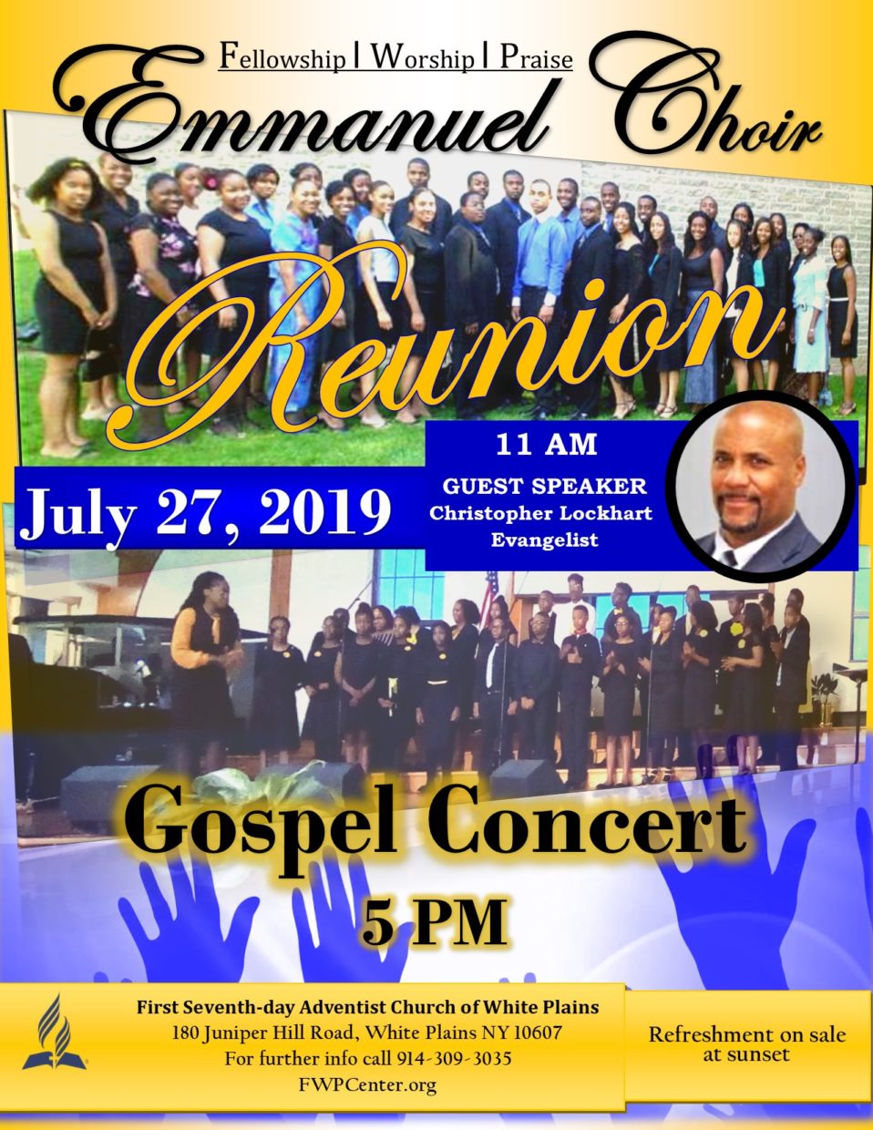 Emmanuel Choir Reunion Concert Fellowship Worship Praise Center